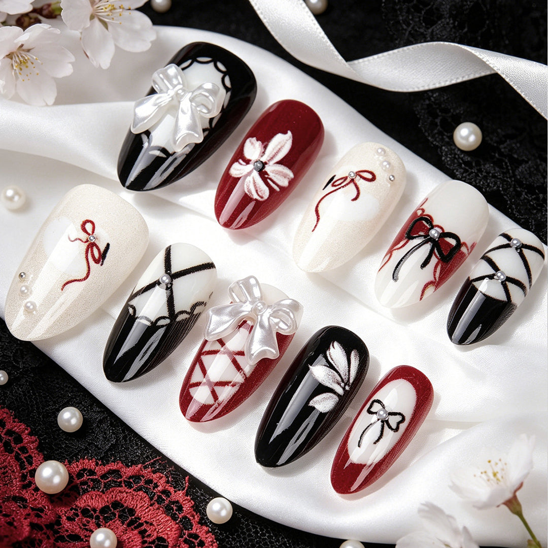 Acrylic nail set with exclusive designs Stornfield