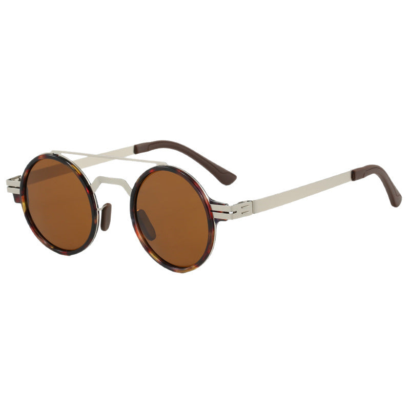 Ladies fashionable round sunglasses with minimalist design Stornfield