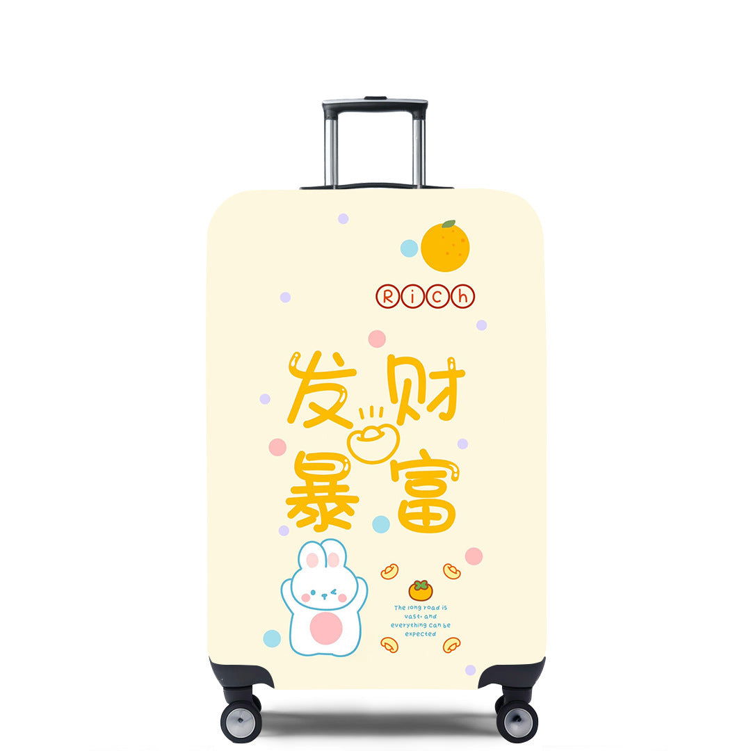 Unisex hard-shell travel suitcase with imaginative, cultural motif Stornfield