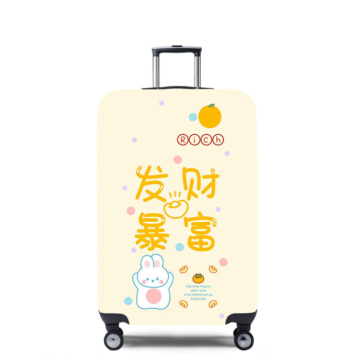 Unisex hard-shell travel suitcase with imaginative, cultural motif Stornfield