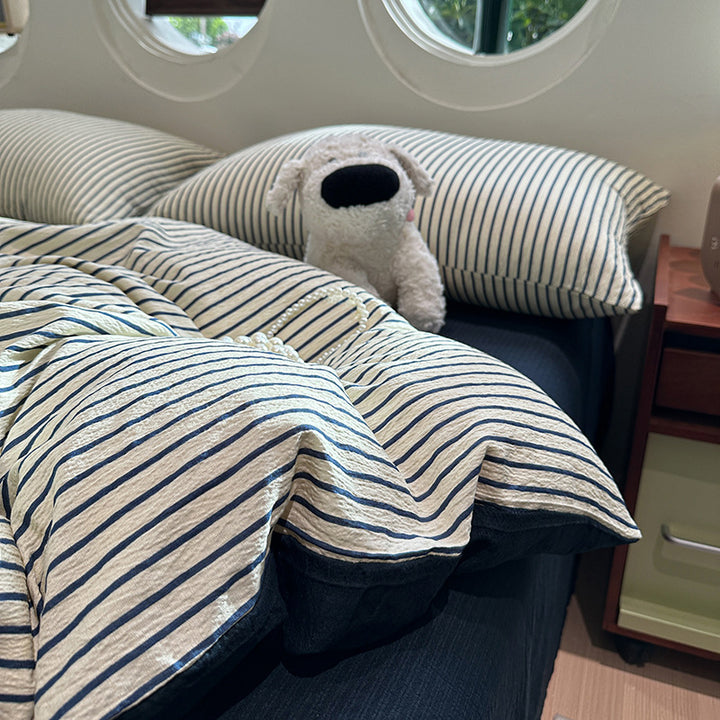 Striped Soft Cotton Bedding Set