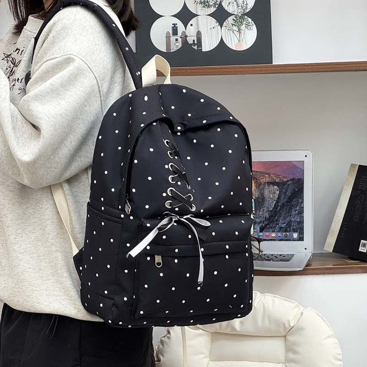 Playful Polka Dot Casual Backpack Stornfield