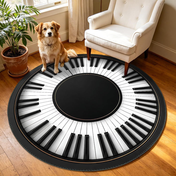 Ornate Round Area Rug