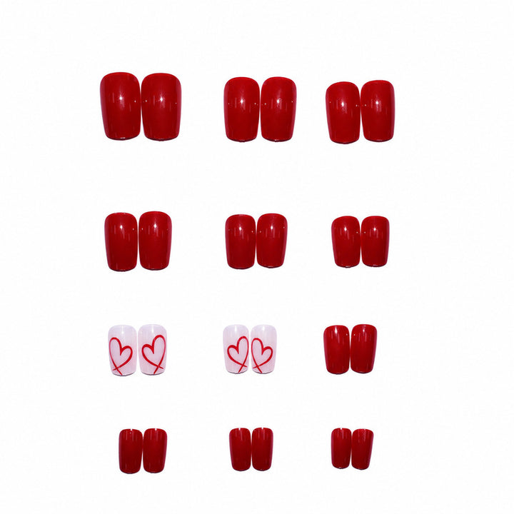 Premium Press-on Nails with Heart Design Stornfield