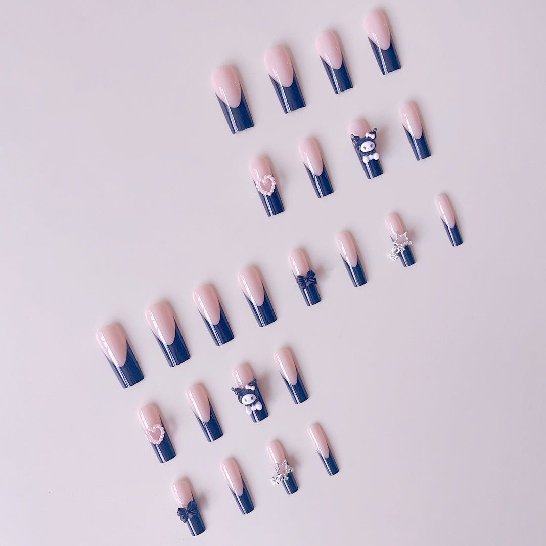 Artificial nail set with playful 3D designs Stornfield
