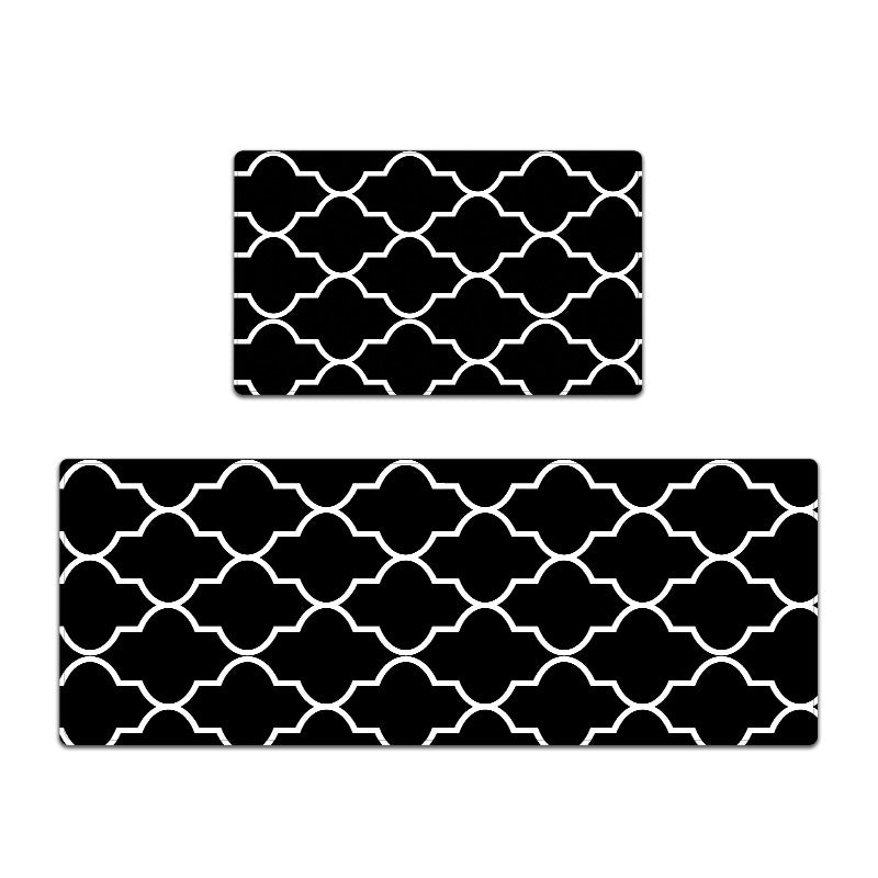 Elegant Textured Kitchen Mat Set Stornfield