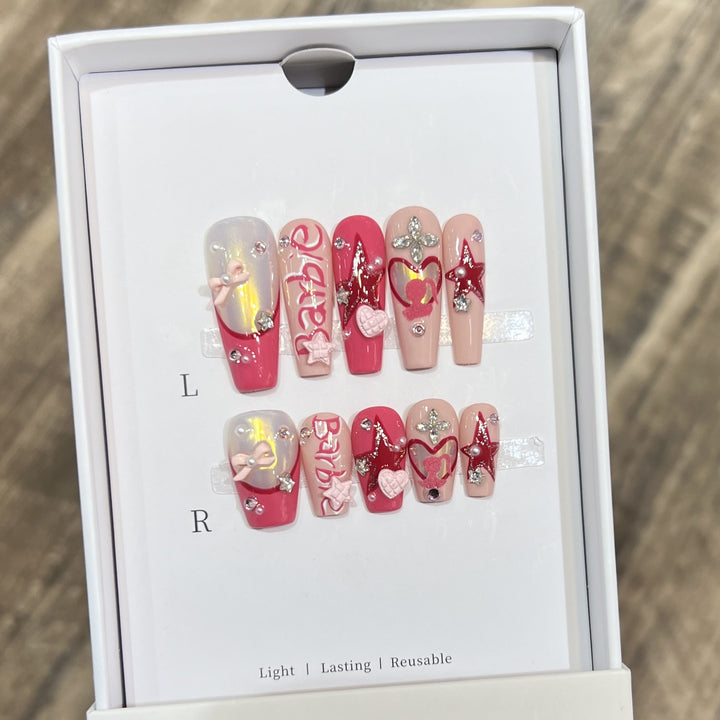 Themed Decorative Press-On Nails Set