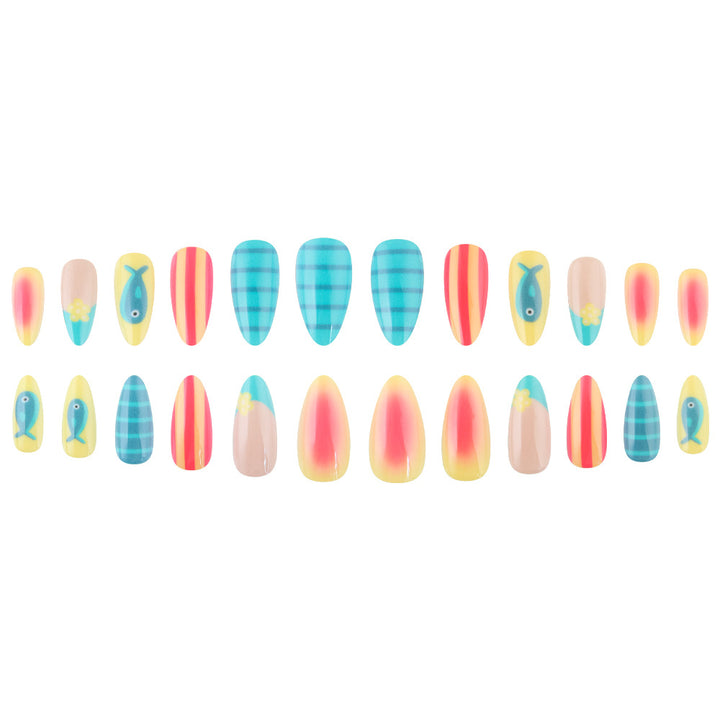 Vibrant Artistic Press-On Nail Set Stornfield
