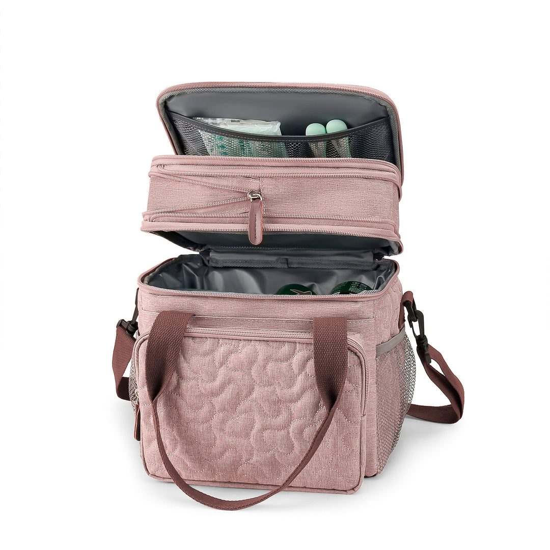Cooler bag with insulated compartments and reinforced carrying system Stornfield