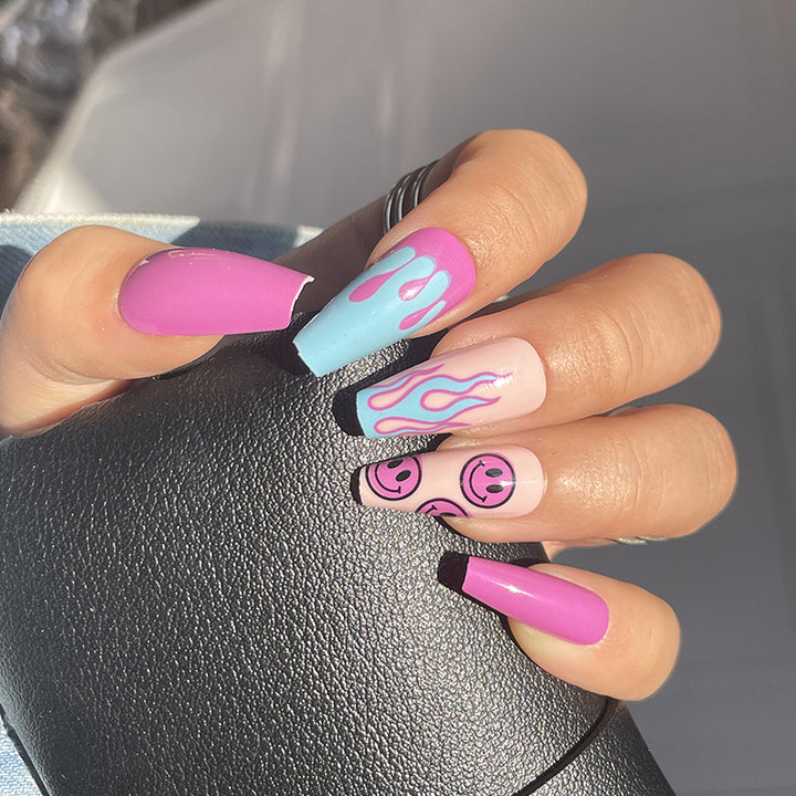 Playful Stiletto Nail Art Extensions Stornfield