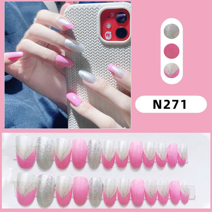 Abstract Floral Press-On Nail Set
