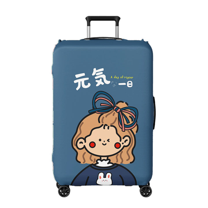 Ladies suitcase cover with creative illustration design Stornfield