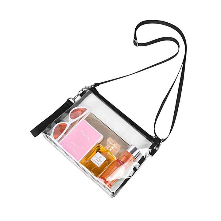 Transparent Shoulder Bag with Practical Zipper Stornfield
