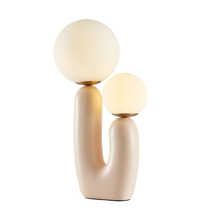 Artistic Table Lamp with Dual Globe Design