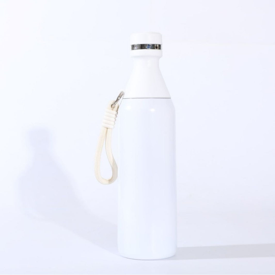 Ladies insulated stainless steel drinking bottle with practical carrying handle Stornfield