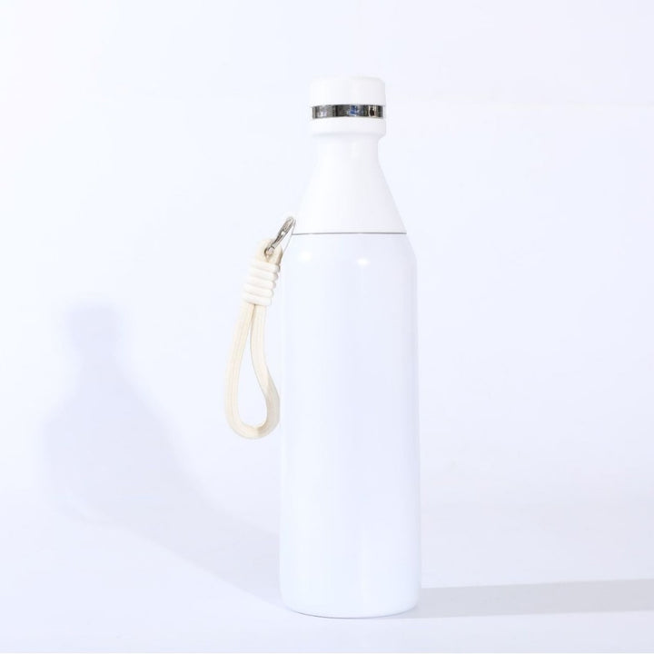 Ladies insulated stainless steel drinking bottle with practical carrying handle Stornfield