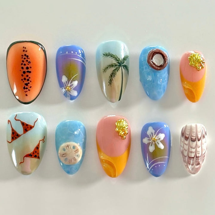 Nail art set with maritime motif Stornfield