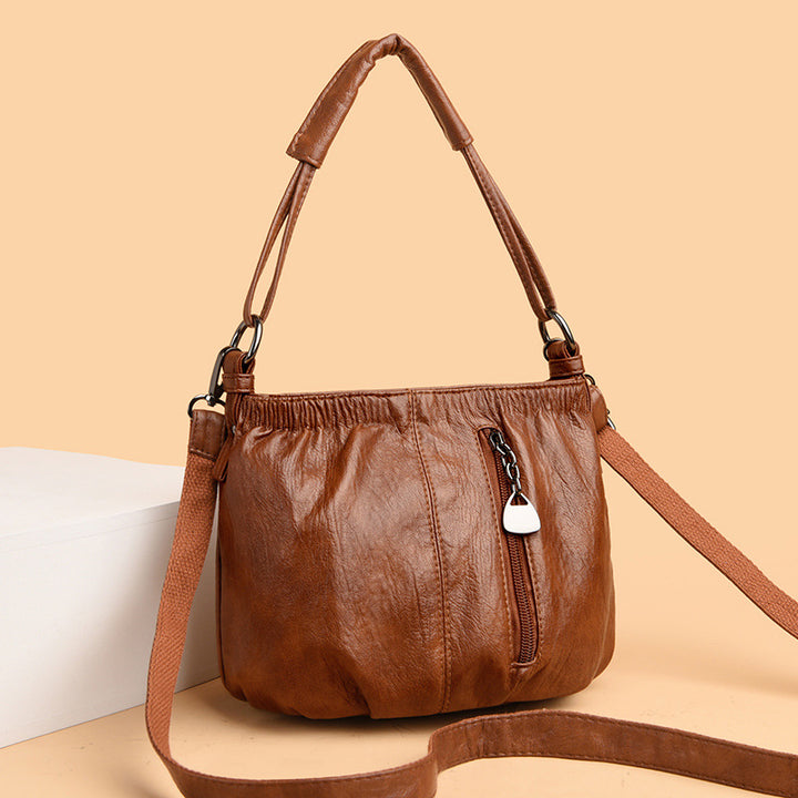 Casual Leather Shoulder Bag