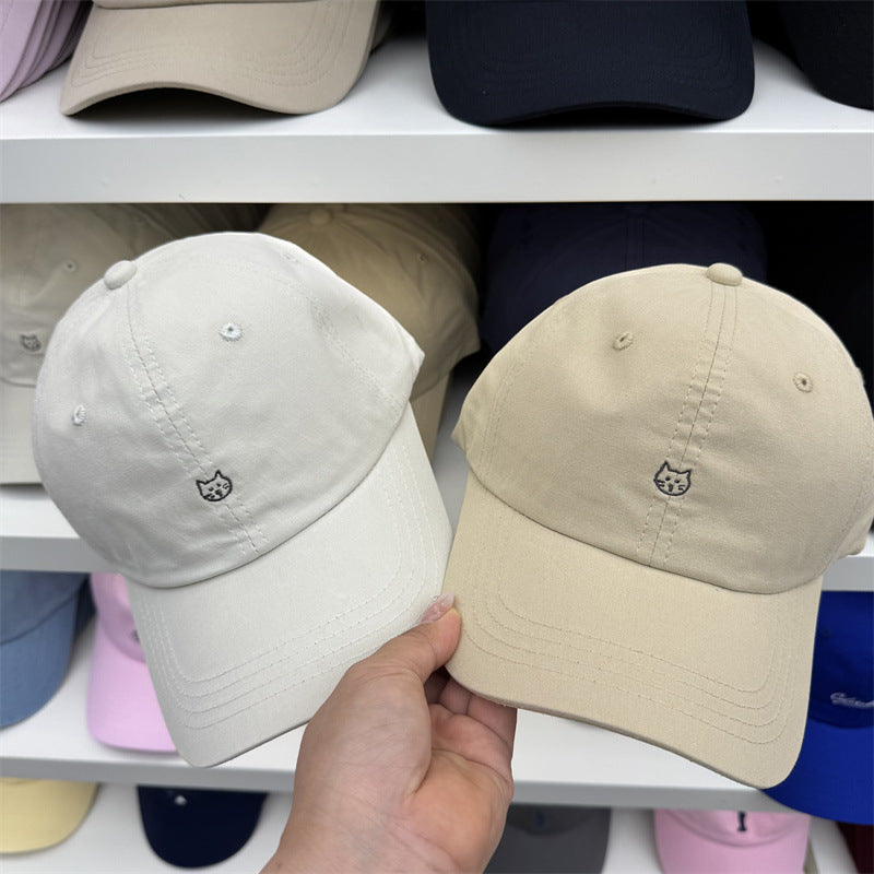 Women's Cat-Embroidered Cotton Baseball Cap Stornfield
