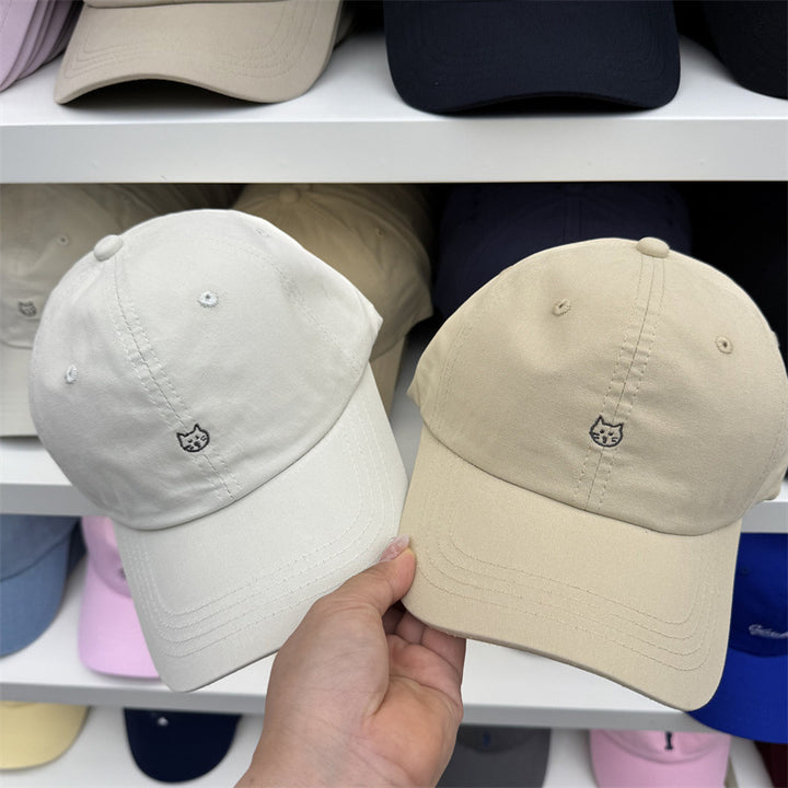 Women's Cat-Embroidered Cotton Baseball Cap Stornfield