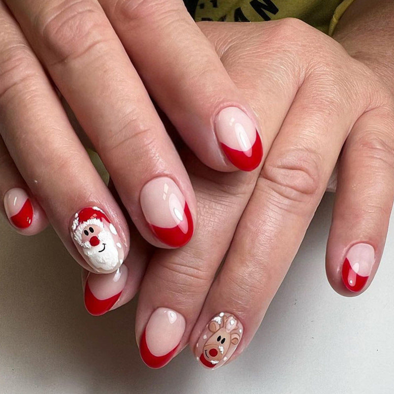 Christmas art nail set with festive designs Stornfield