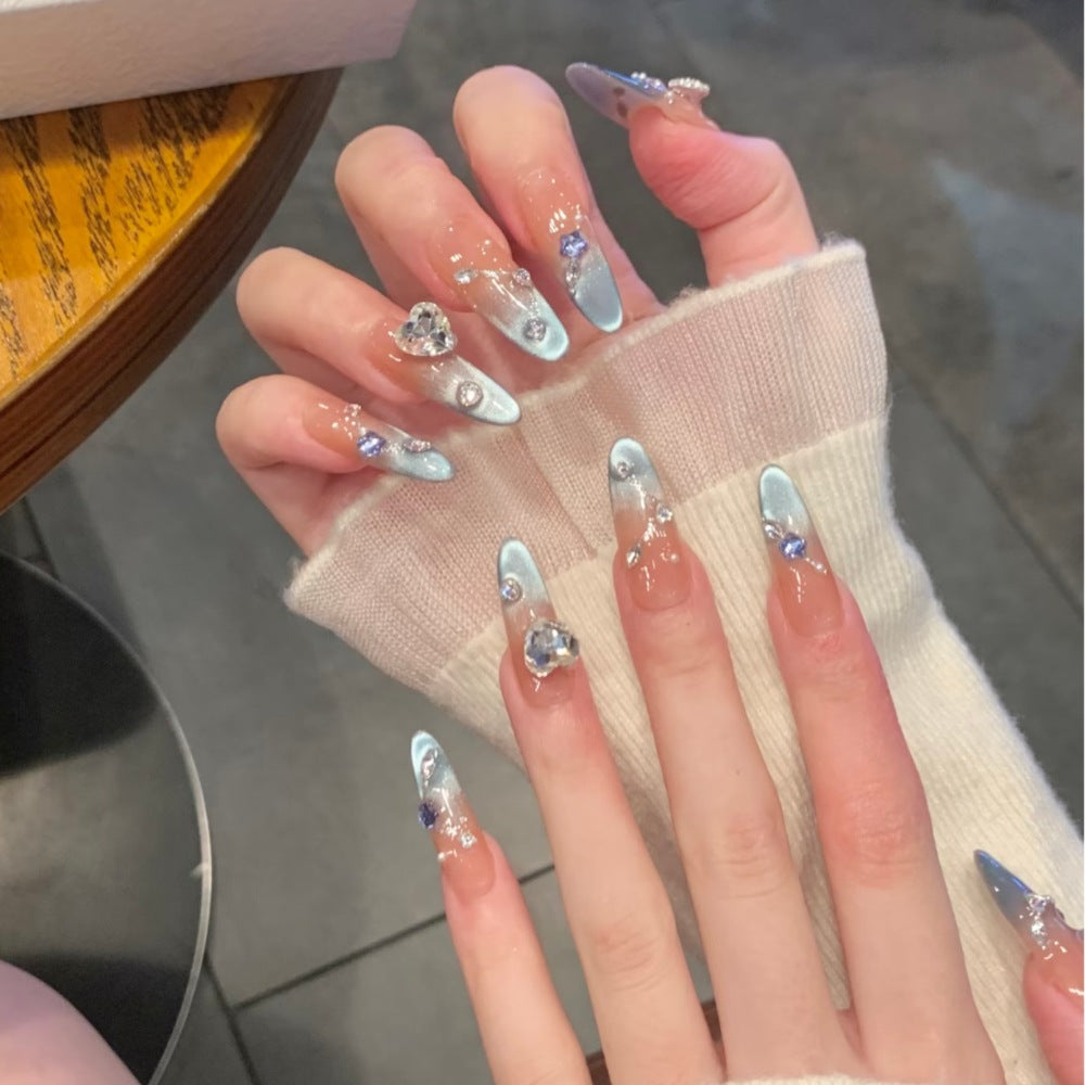 Decorative Crystal-Embellished Press-On Nail Set Stornfield
