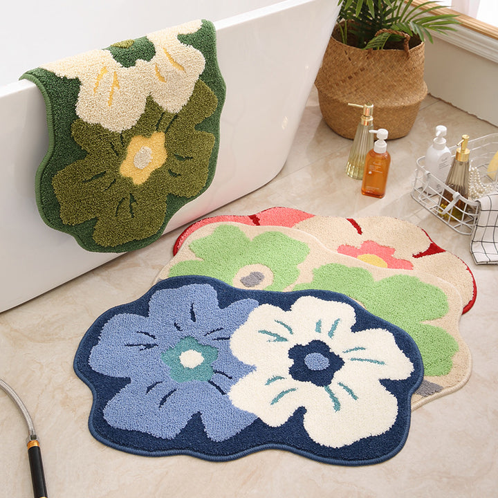Floral Shaped Bath Mat for Bathroom