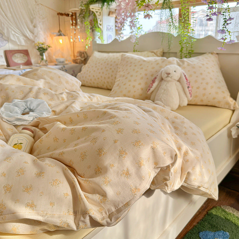 Printed Cotton-Blend Duvet Cover Set