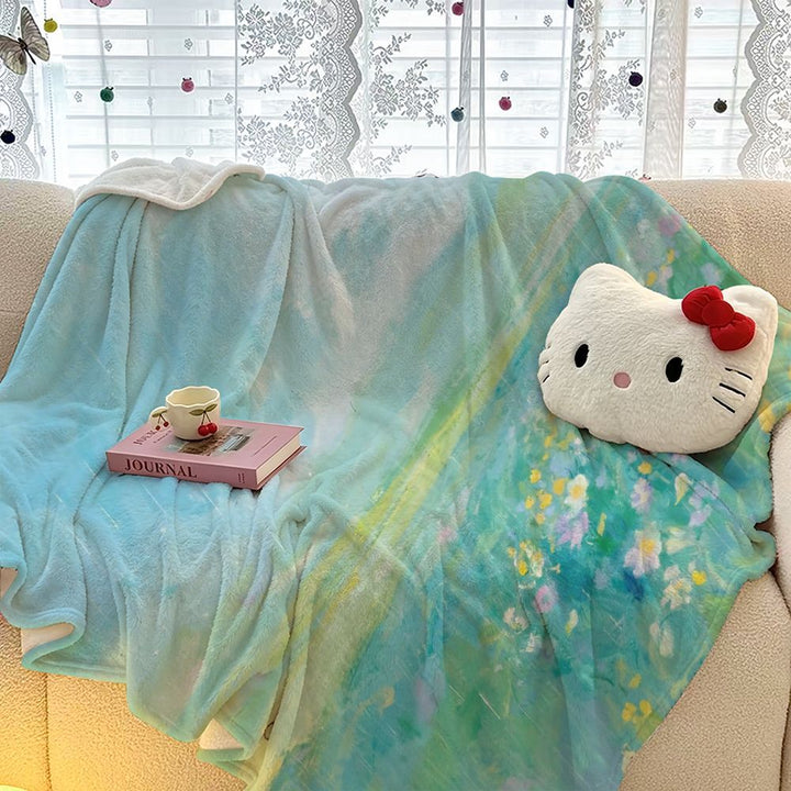 Soft Floral Throw Blanket