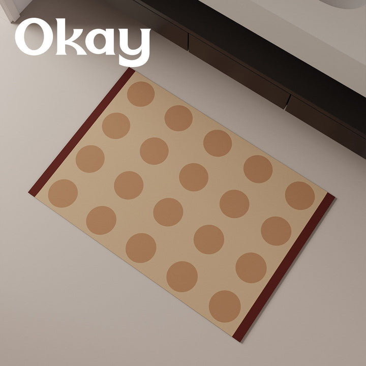 Polka Dot Pattern Bath Mat