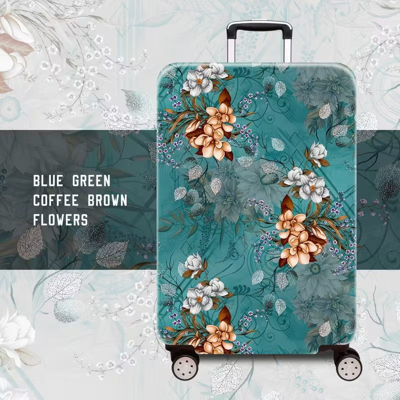 Ladies hard shell suitcase with floral accents Stornfield