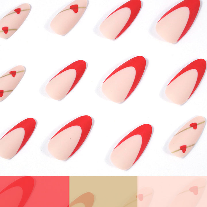 Artistic Heart-Embellished Nail Art Stornfield