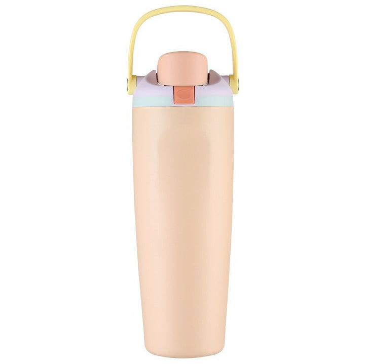 Unisex double-walled vacuum drinking bottle made of stainless steel with one-handed click closure and carrying handle Stornfield
