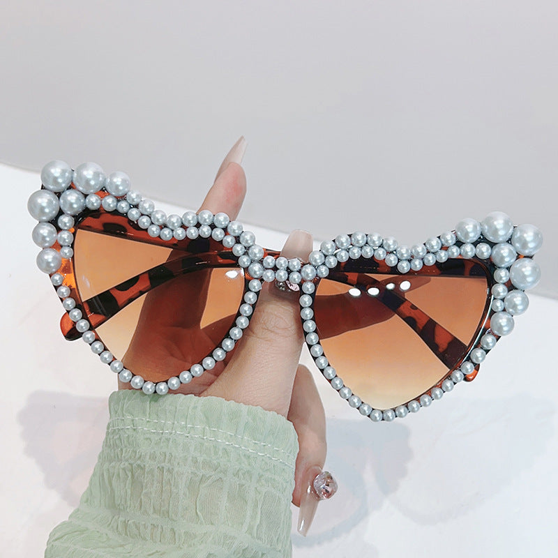 Cat-Eye Pearl-Embellished Sunglasses Stornfield