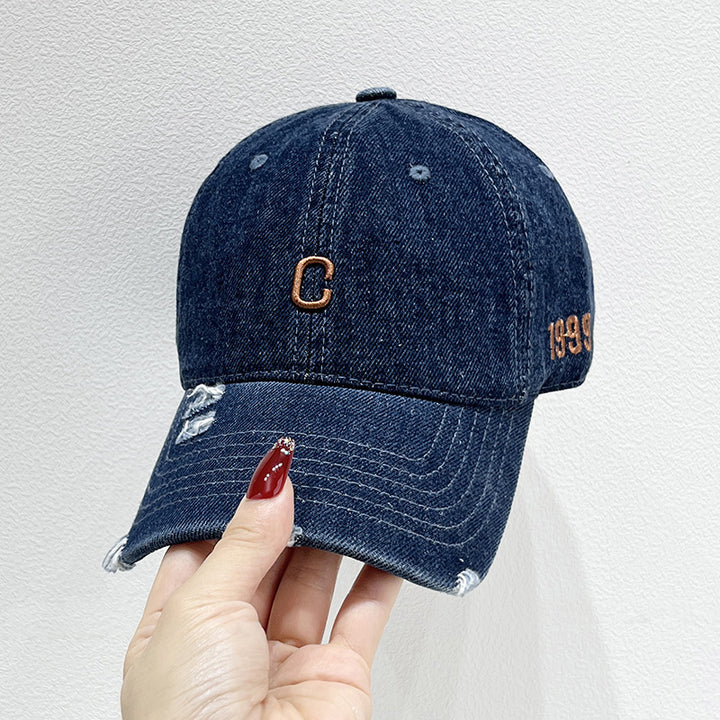 Women's Distressed Denim Baseball Cap Stornfield 1784270579