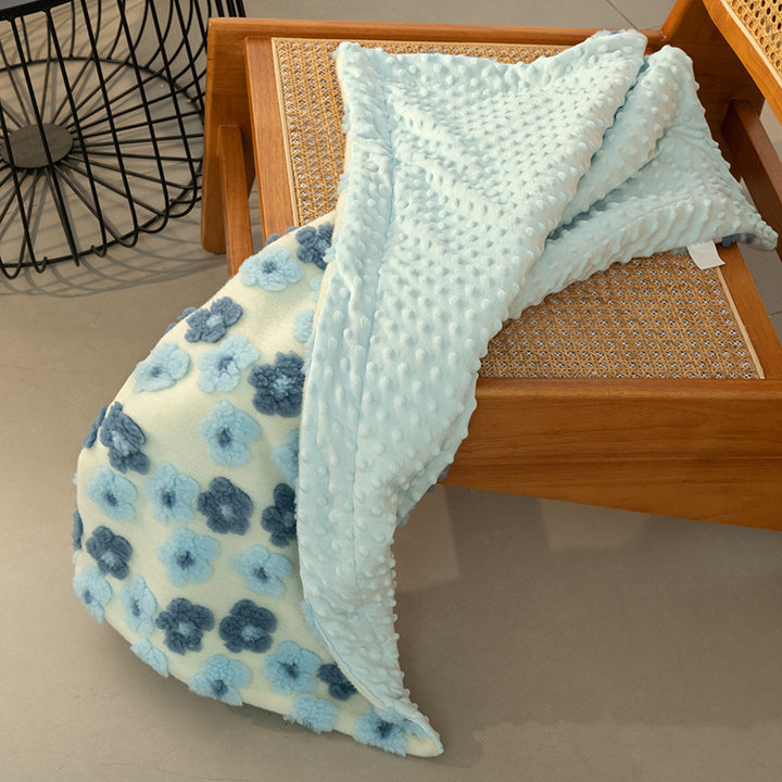 Ladies soft and cuddly microfiber blanket with floral pattern Stornfield