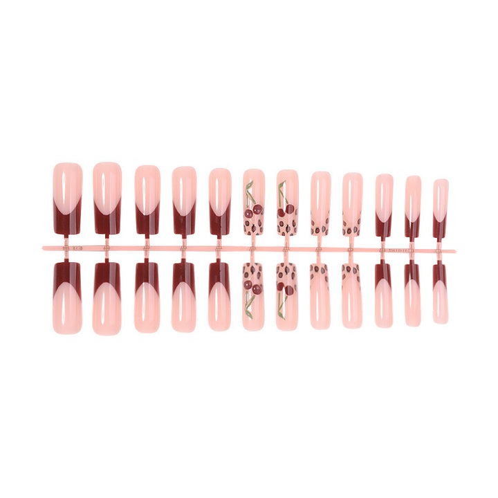 Nail art set with delicate ombre and cherry blossom design Stornfield