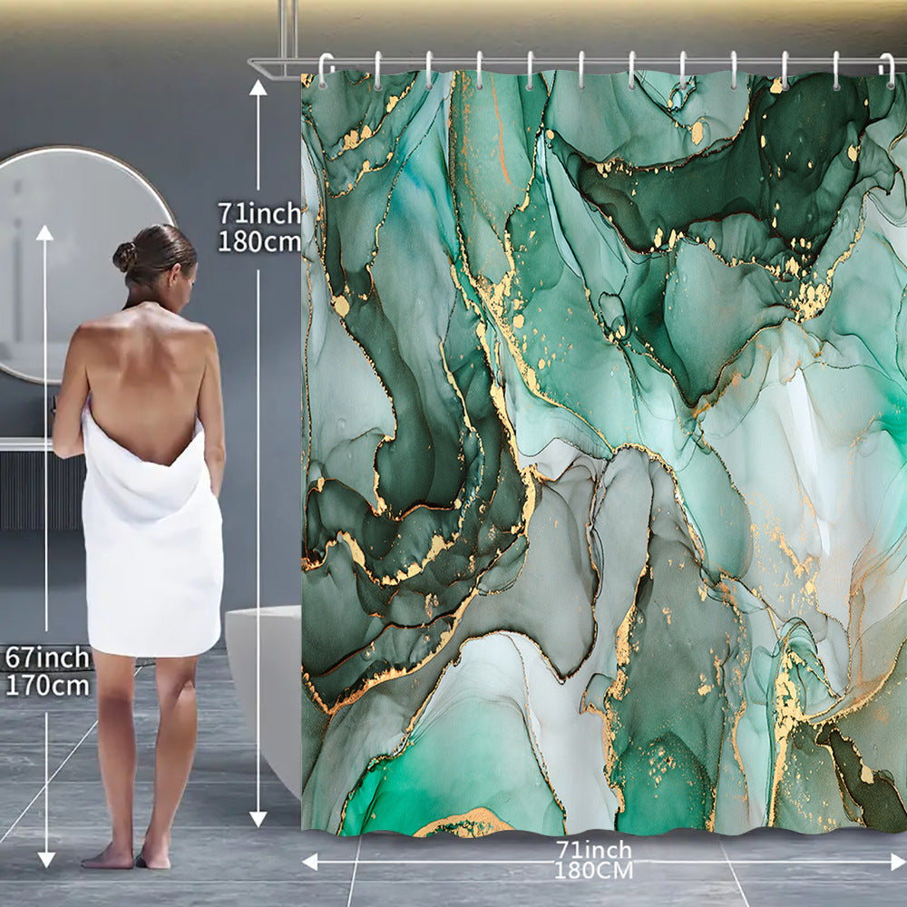 Abstract Marble Design Shower Curtain Stornfield
