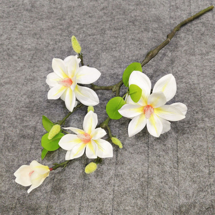 Lifelike Floral Stem with Soft Petals