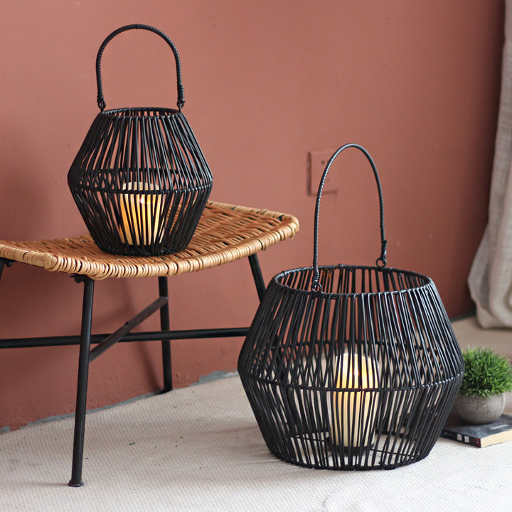 Decorative basket with handle Stornfield