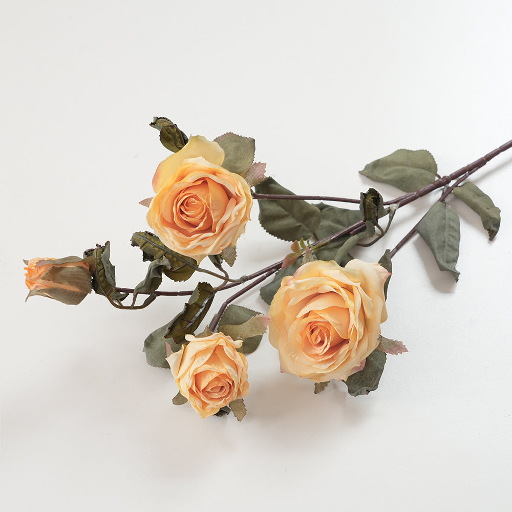 Elegant Faux Floral Rose Stem