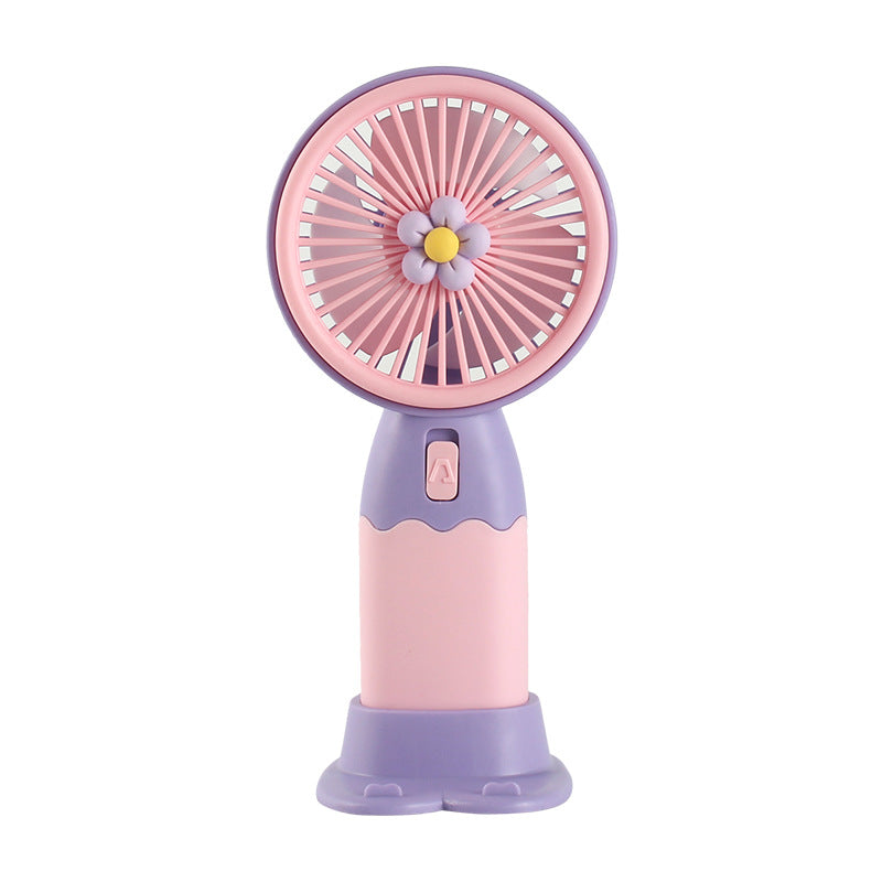 Women Portable Hand Fan with Floral Design Stornfield