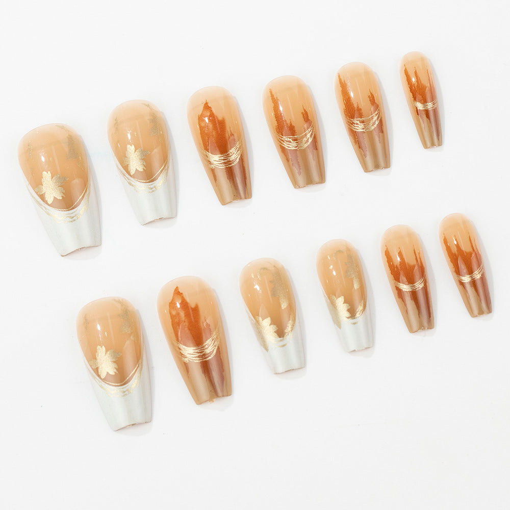 Artistic Floral Press-On Nail Design Stornfield
