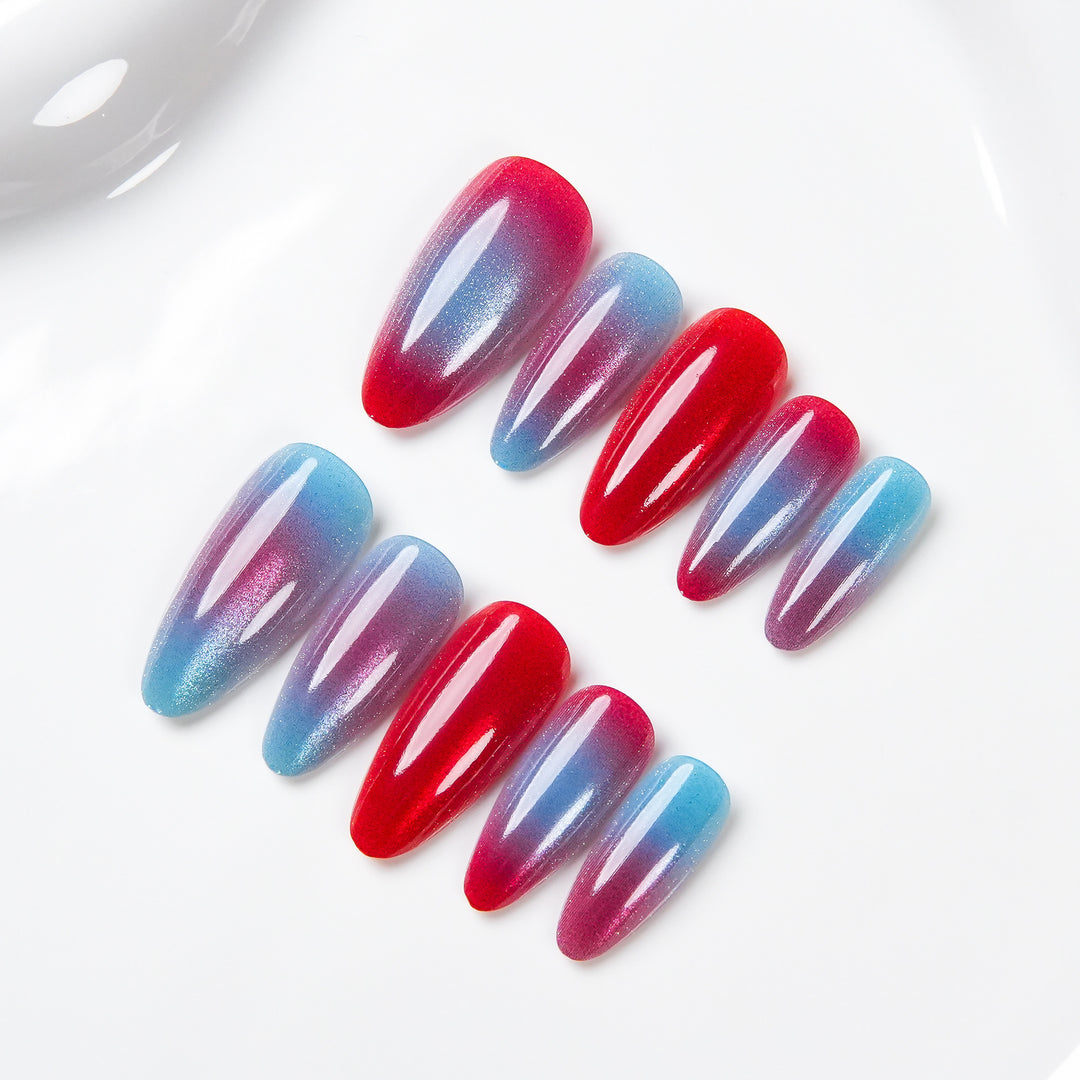 Ombre Sculpted Press-On Nails