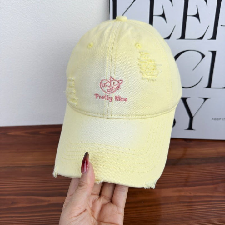 Women's Distressed Casual Embroidered Baseball Cap Stornfield