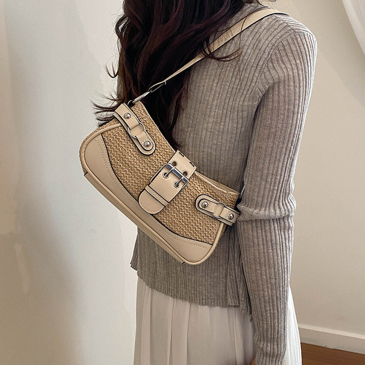 Textured Woven Handbag