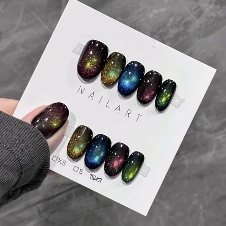 Stylish Artistic Press-On Nail Set Stornfield