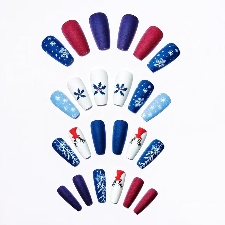 Creative Christmas Themed Fake Nails Stornfield