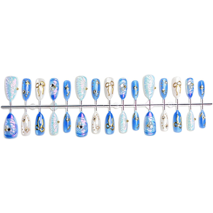 Intricate Gem-Embellished Press-On Nail Set