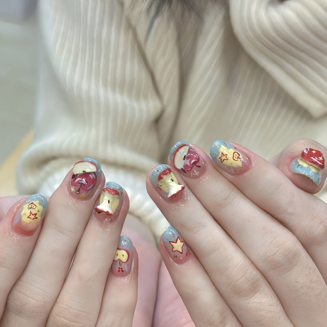 Cartoon-Themed Decorative Press-On Nails